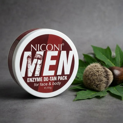 NI MEN Enzyme De-Tan Pack for Face & Body – Tan Removal & Skin Brightening (300g)