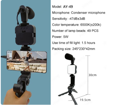 Portable Vlogging Kit Video Making Equipment